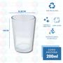 Imagem de Kit 24 Copos de Vidro Resistente 200ML Sucos e Drinks
