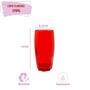 Imagem de Kit 24 Copos Florida Chique Vidro Vermelho Mesa Posta 370ml