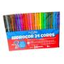 Imagem de Kit 24 cores caneta hidrográfica cores intensas papelaria durável