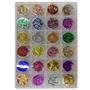 Imagem de Kit 24 Folhas De Ouro Encapsulamento Unha Multicolor Glitter