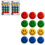 Imagem de Kit 24 Ímãs Emojis Magnético Redondos Coloridos 2cm Decorativos Quadro Lousa Mural Escritório Escola