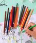 Imagem de Kit 24 lápis de cor sextavado eco para material escolar