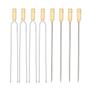 Imagem de Kit 24 Pçs Espeto Churrasco 18 Duplo e 06 Simples Reforçado Aço Galvanizado Cabo Madeira Varios Tamanhos Hannah