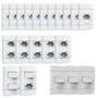 Imagem de Kit 24 Peças Branco 4x2 Casa Completa Interruptor Simples Tomada 10a Tomada Dupla 10a Duplo Simples