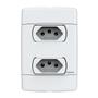 Imagem de Kit 24 Peças Branco 4x2 Casa Completa Interruptor Simples Tomada 10a Tomada Dupla 10a Duplo Simples