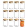 Imagem de Kit 24 Potes Hermético Mantimento Armazenamento De Vidro Com Tampa de Bambu 250ml