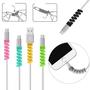 Imagem de Kit 24 Protetor Cabo Usb Fio Carregador Celular Fone Ouvido