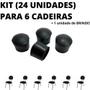 Imagem de Kit 24 Sapata Ponteira Protetor 6 Cadeiras 1,9cm 3/4 Polegada