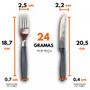 Imagem de Kit 24 Talheres 12 Garfos + 12 Facas De Mesa Com Cabo Preto Bar