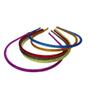 Imagem de Kit 24 Tiaras Arco Liso Colorido Com Glitter 11Cm Carnaval