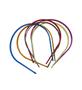 Imagem de Kit 24 Tiaras Arco Liso Colorido com Glitter  Festa 11cm