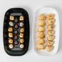 Imagem de Kit 24 Travessas Bandeja 38x21cm Servir Petisco Sushi Oriental Retangular Preta Coza Uno