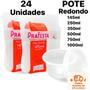 Imagem de Kit 24 Unid Pote Plastico Redondo Descartavel PRAFESTA 145/250/350/500/750/1000ml micro-ondas/freezer marmita fit