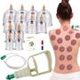 Imagem de Kit 24 ventosas ventosaterapia copos massoterapia chines acumputura terapia succao estetica com bomba manual