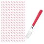 Imagem de Kit 240 Peças Garfos Aço Inox Plástico Vermelho Luna Almoço
