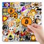 Imagem de Kit 25 Adesivos Sticker Bitcoin Criptomoeda Investimento Finança Prova D'água