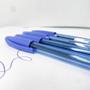 Imagem de Kit 25 canetas esferográficas azul escolar básica