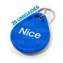 Imagem de Kit 25 Chaveiro De Proximidade Tag Nice Linear 125 Khz Azul