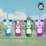 Imagem de Kit 25 Copo Iced Térmico Canudo Totoro Diversas Cores