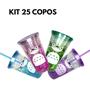 Imagem de Kit 25 Copo Iced Térmico Canudo Totoro Diversas Cores