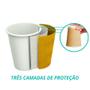 Imagem de Kit 25 Copo Papel Luva Térmica Parede Dupla Café Biodegradável 240ml