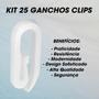 Imagem de Kit 25 Ganchos Clips P/ Deslizante De Trilho Suísso