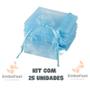 Imagem de Kit 25 Sacos Organza Grande 30x40 Cores Saquinho Tule Voil Embalagem Roupa Sapato Tecido Festa