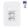 Imagem de Kit 25 Uni MG B3 1 Int Simples 10A 250V + 2 Tom 2P+T 20A 4x2