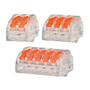 Imagem de Kit 250un Conector Emenda Com Alavanca Borne 2, 3, 5 Fios