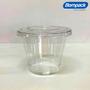 Imagem de Kit 250un Copo 260ml Pet Cristal Transparente 9oz/98  Tampa Reta SEM Furo Bompack