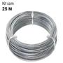 Imagem de Kit 25m de Cabo de Aço Revestido em Pvc 4,8 Mm X 6,4 Mm (3/16" X 1/4") - Starfer