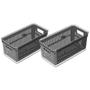 Kit 2pc Organizador de Geladeira com Cesto Clear Fresh OU Imagem de Kit 2pc Organizador de Geladeira com Cesto Clear Fresh OU