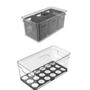 Kit 2pc Organizador de Geladeira e Porta Ovos Clear Fresh Ou Imagem de Kit 2pc Organizador de Geladeira e Porta Ovos Clear Fresh Ou
