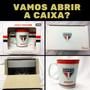 Imagem de Kit 2Un Caneca Xicara Branca Porcelana Premium 300ml Café São Paulo Sigla SPFC Oficial