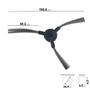 Imagem de Kit 2un Escova Limpeza Lateral Compatível com Robô Aspirador Mondial Fast Clean RB-03 RB-04 0367-10