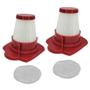 Imagem de Kit 2un Filtro Hepa Vermelho e Espuma Compatível com Aspirador Electrolux Power Speed STK13A