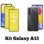 Imagem de Kit 2UN Película Cerâmica Fosca + 1UN Capa Transparente para Samsung Galaxy A15