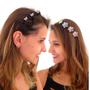 Imagem de Kit 2und Tiara Infantil Penteado modelos Flores e Borboletas