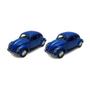 Imagem de Kit 2x Carrinho de Coleção Fusca Azul - AP TOYS