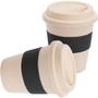 Imagem de Kit 2x Copo Fibra de Bambu 380ml Fibre TopGet Preto