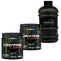 Imagem de Kit 2X Creatine Turbo 300g Creatina Monohidratada Black skull + Garrafa Galão