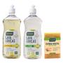 Imagem de Kit 2x Detergente Lava Louças Biodegradável +Esponja Biowash