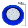 Imagem de kit 2x Luminária LED para Piscina 9w 12v 125mm Luz azul com acabamento azul st775