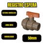 Imagem de Kit 2x Registro De Esfera Soldável Pvc 50mm (1.1/2) Marrom