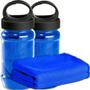 Imagem de Kit 2x Toalha Esportiva Gelada Refrescante TopGet Azul