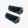 Imagem de Kit 2x Toner Compatível Cb435a Cb436a Ce285a Cb35a Cb36 Ce85