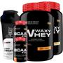 Imagem de Kit 2x Waxy Whey 900g + 2x BCAA 4,5 100g + Power Creatina 100g + Coqueteleira - Bodybuilders