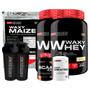 Imagem de Kit 2x Waxy Whey 900g + Waxy Maize 800g + Power Creatina 100g + BCAA 4,5 100g + 2x Coqueteleira - Bodybuilders