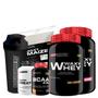 Imagem de Kit 2x Whey Protein Waxy Whey Pote 900g + BCAA 100g + Power Creatina 100g + Waxy Maize 800g + Coqueteleira 600 ml - Aumento de Massa Muscular 