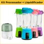 Imagem de Kit 2X1 Mini Liquidificador Portátil+Mini Moedor Processador